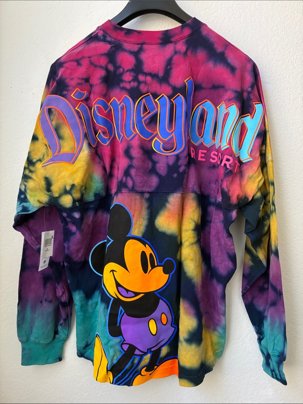 NWT Disneyland 70th Spirit Jersey Mickey Disney Tie-Dye Long Sleeve Shirt